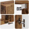 vidaXL Tv-meubelset Wandgemonteerd 4 pcs Oudhout Bewerkt hout