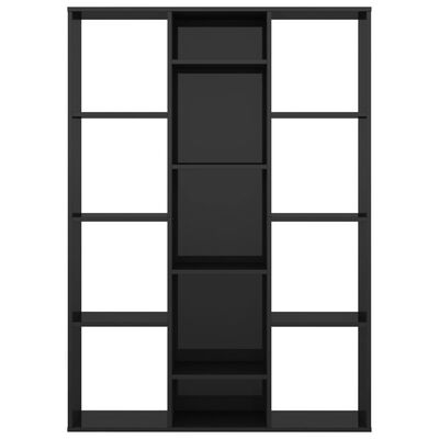 vidaXL Kamerscherm/boekenkast 100x24x140 cm hout hoogglans zwart