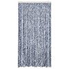 vidaXL Vliegengordijn 100x230 cm chenille blauw en wit
