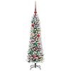 vidaXL Kunstkerstboom met 150 LED Wit 120 cm PVC en Metaal en Plastic
