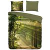 Good Morning Dekbedovertrek WOODS 200x200 cm groen