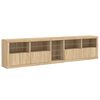 vidaXL Dressoir met LED-verlichting 283x37x67 cm sonoma eikenkleurig