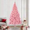 vidaXL Kunstmatig Voorverlicht Kerstboom met 300 LED Roze 240 cm PVC