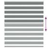 vidaXL Zebra rolgordijn 120x100 cm stofbreedte 115,9 cm donkergrijs