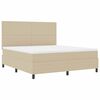 vidaXL Boxspring bed Lichtgrijs en wit. 203 x 180 x 128 cm