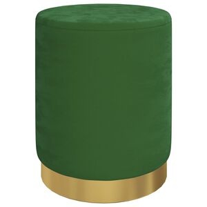 vidaXL Hocker met opbergruimte rond fluweel 31 x 37 cm groen