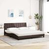 vidaXL Bed met matras "Hanko" stof donkerbruin 180x200 cm