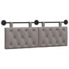 vidaXL Hangend hoofdbord Taupe Stof