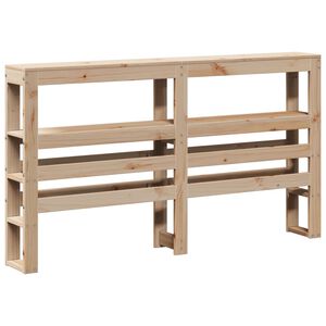 vidaXL Hoofdbord met schappen 120 cm massief grenenhout