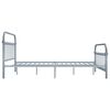 vidaXL Bedframe metaal grijs 140x200 cm