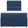 vidaXL Boxspring met matras stof blauw 120x200 cm