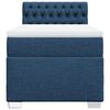 vidaXL Boxspring met matras stof blauw 80x200 cm