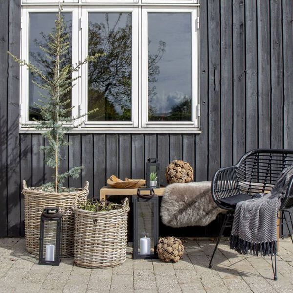 House Nordic 2-delige Mandenset Ivy rond kubu rattan
