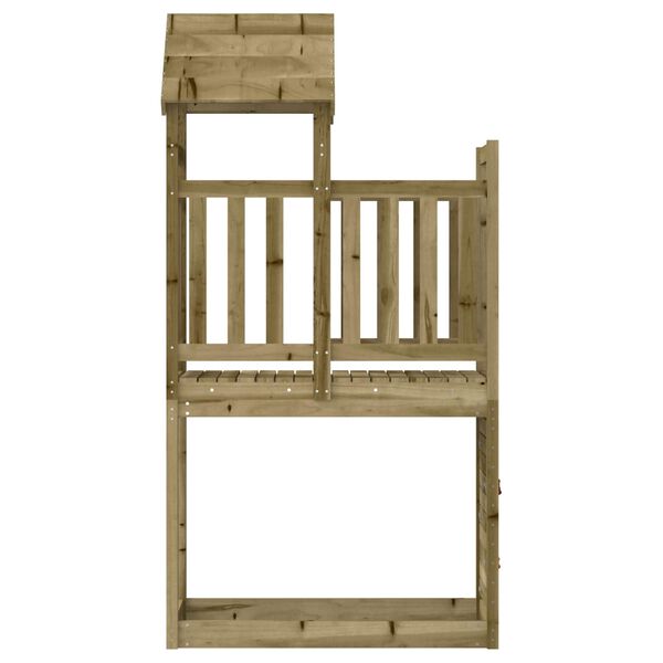 vidaXL Speeltoren Bruin 53 x 110,5 x 214 cm Massief ge&iuml;mpregneerd hout