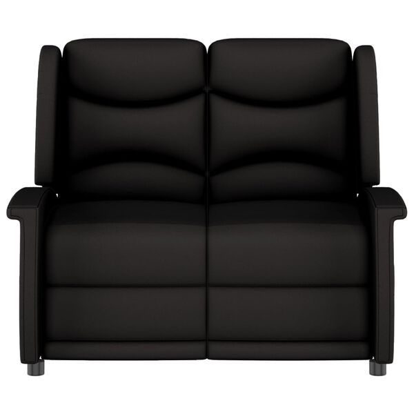 vidaXL Massagestoel 2-zits verstelbaar microvezelstof zwart