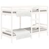vidaXL Stapelbed 90x190 cm massief grenenhout wit