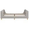 vidaXL Bedframe voor kinderen met hoofdbord Lichtgrijs 90 x 190 cm