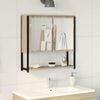 vidaXL Badkamer Spiegel Beige 60 x 16 x 60 cm Glas en Engineered Hout