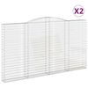 vidaXL Schanskorven 2 st gewelfd 400x30x220/240 cm ijzer