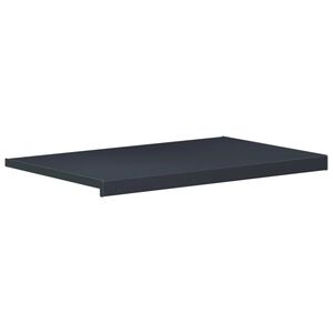vidaXL Raamsokkel Antraciet met houten nerf 60 x 50 x 4,5 cm PVC