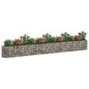 vidaXL Gabion plantenbak verhoogd 470x50x50 cm gegalvaniseerd ijzer