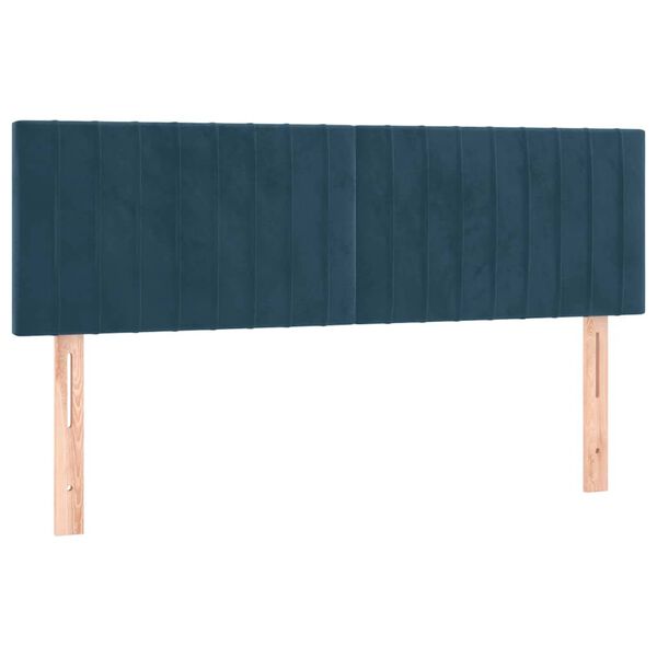 vidaXL Hoofdborden 2 st 72x5x78/88 cm fluweel donkerblauw