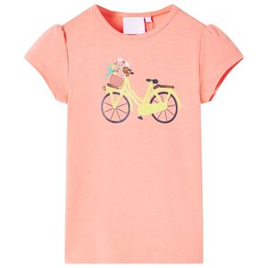 Kindershirt 116 neonkoraal