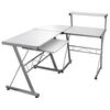 vidaXL Hoekbureau 132x112x99 cm bewerkt hout wit