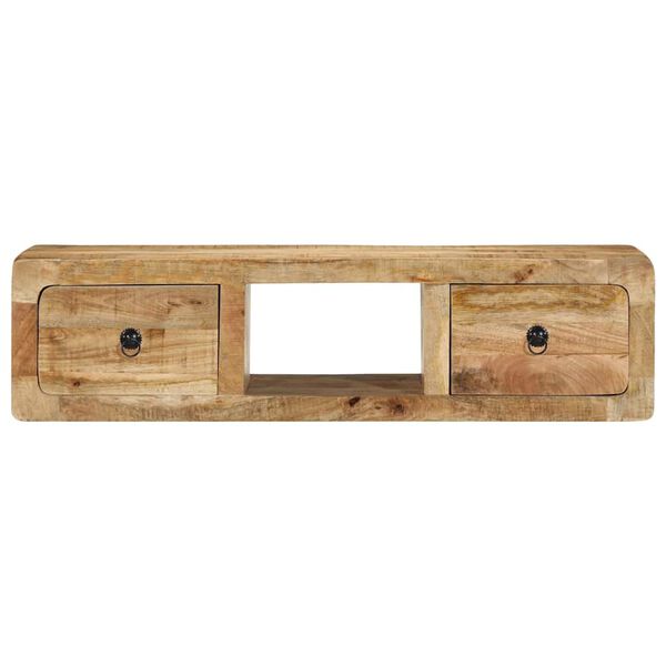 vidaXL Tv-wandmeubel 100x32x25 cm massief hout ruw mangohout
