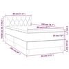 vidaXL Boxspring met matras en LED fluweel donkerblauw 80x200 cm