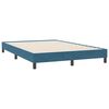 vidaXL Boxspring met matras fluweel donkerblauw 160x220 cm