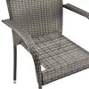 vidaXL Tuinstoelen stapelbaar 2 st poly rattan grijs