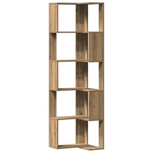 vidaXL Boekenkast 5-laags hoek 50x50x179 cm hout artisanaal eikenkleur
