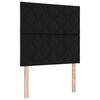 vidaXL Boxspring bed met LED-stripverlichting Zwart 100 x 200 cm Stof