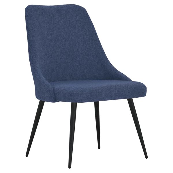 vidaXL Eetkamerstoelen 4 st stof blauw