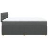 vidaXL Boxspring met matras stof donkergrijs 160x200 cm