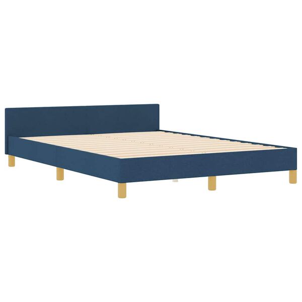 vidaXL Bedframe met hoofdeinde Blauw 140 x 200 cm Stof