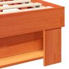 vidaXL Bedframe met hoofdeinde Bruin 200 x 200 cm Massief grenenhout