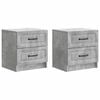 vidaXL Nachtkastje 2 st Betongrijs 43 x 34,5 x 44,5 cm Bewerkt hout