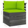 vidaXL 9-delige Loungeset met kussens pallet massief grenenhout