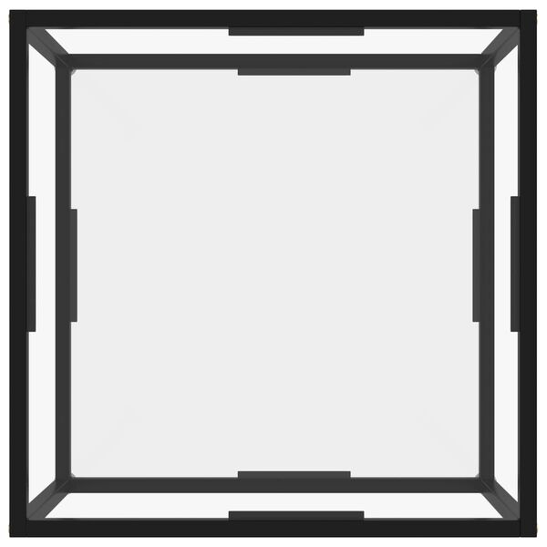 vidaXL Salontafel 60x60x35 cm gehard glas transparant