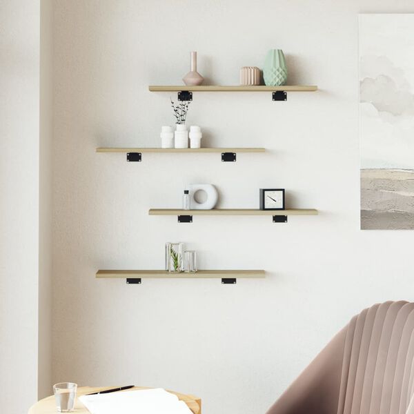 vidaXL Wandschappen 8 st 60x10x1,5 cm spaanplaat sonoma eikenkleurig