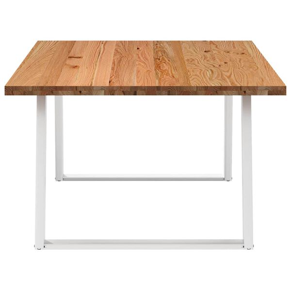 vidaXL Eettafel rechthoekig 180x120x74 cm massief eikenhout lichtbruin