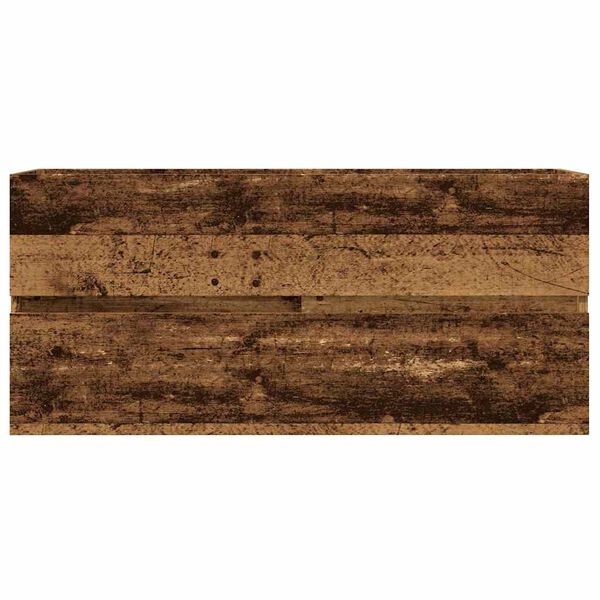 vidaXL Wastafelkast 100x38,5x45 cm bewerkt hout oud houtkleurig