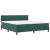 vidaXL LED Box Spring Bed Donkergroen 180 x 200 cm Fluweel