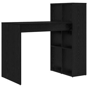 vidaXL Bureau Zwart Eiken Bewerkt hout 108 x 55 x 103.5 cm