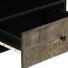 vidaXL Tv-meubel 80x33x46 cm massief mangohout zwart