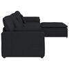 vidaXL Modulaire bank met voetenbank en kussens zwart