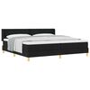 vidaXL Boxspringbed met matras Zwart 200 x 200 cm Polyester