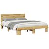 vidaXL Bedframe hoofdeinde zonder matras 150x200 cm massief hout eiken